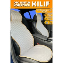 Nova Krom Oto Koltuk Koruyucu Kılıf Krem Universal 2+1 Parça Ön Arka
