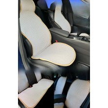 Nova Krom Oto Koltuk Koruyucu Kılıf Set Krem Universal 2+3 Parça Ön Arka