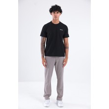 Rowinger Waffle Örgü Dokulu Göğüs Logolu Kolda Mini Cep Detaylı Bisiklet Yaka Erkek Spor T-Shirt