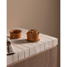Madame Coco Kleby 2'li Natural Sufle Kabı - Turuncu - 10 cm