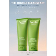 Aurelia Genève The Double Cleanse - Matcha x Matcha Set - Ikili Arındırıcı Vegan Yüz Temizleme Jeli Seti