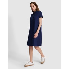 Pierre Cardin Kadın Lacivert Polo Yaka A Kesim Örme Elbise 50326877-VR033