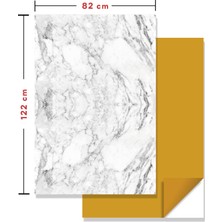 Tink Kendinden Yapışkanlı Mermer Desenli Panel Beyaz Mermer Desen 82X122 (1 Adet ) 1 M2