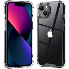 Case Collection Iphone 13 Uyumlu Şeffaf Kılıf Airbag Antishock Köşeli Darbe Emici Şeffaf Kılıf