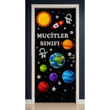 Promisebackdrop2 190X75CM Lastikli Kapı Süsü, Kumaş Kapı Giydirme, Mucitler Sınıfı, Sınıf Kapısı, Okul Etkinlik Kapı Süsü