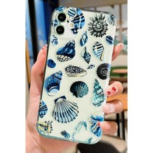 3gen Case iPhone 11 Uyumlu Deniz Kabukları Desenli Şeffaf Silikon Kılıf