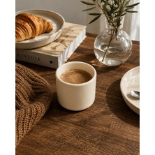 Beige & Stone Krem Seramik Kupa 175 ml Minimal Kahve Kupası Çay Fincanı Espresso ve Türk Kahvesi Bardağı