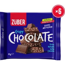 Züber Pirinç Patlaklı Sütlü Çikolata 35G x 6 Adet