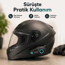 PELL K09 Çift Yönlü Intercom Motosiklet Kask Kulaklığı, Bluetooth Gürültü Azaltıcı Kask İçi Ses Sistemi