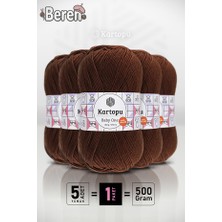 Kartopu Baby One - Ekru K890 -Kahverengi - 5'li Paket - 100GR/250M - Bebek Ipi - Anti Pilling Tüylenmez Ip