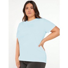 Mügerella Büyük Beden %100 Pamuk Oversize Kalıp Basic T-Shirt / Tişört