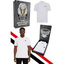 Beşiktaş Orijinal Lisanslı Beyaz Polo T-Shirt Uv Kutu Hediyeli