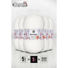 Kartopu Baby One - Ekru K010 - Beyaz - 5'li Paket - 100GR/250M - Bebek Ipi - Anti Pilling Tüylenmez Ip