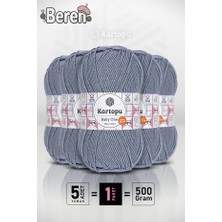 Kartopu Baby One - Ekru K571 - Duman Mavi - 5'li Paket - 100GR/250M - Bebek Ipi - Anti Pilling Tüylenmez Ip