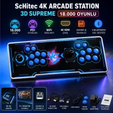 Schitec 4K Arcade Station 3D Supreme 18000 Oyunlu Tv Baglanan Atari Makinası