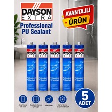 *5 Adet* Dayson Gri Mastik Ekstra Güçlü Yapıştırıcı 280 ml Üstün Yapışma ve Izolasyon Sağlar