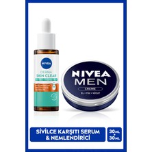 Nivea MEN Erkek Nemlendirici Bakım Kremi 30ml Ve Derma Skin Clear Sivilce Karşıtı Cilt Serumu 30ml