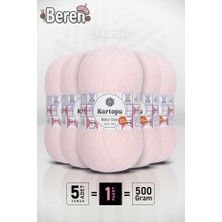 Kartopu Baby One - Ekru K255 - Bebek Pembesi - 5'li Paket - 100GR/250M - Bebek Ipi - Anti Pilling Tüylenmez Ip