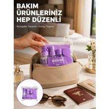 İlkyaz Fashion Seyahat Bakım Seti 5 Parça Sızdırmaz Şeffaf Kapaklı 30ML Yeni Nesil ILKYZ-KRGRS34
