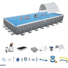 Bestway Gölgelikli Prefabrik Full Havuz Seti 956 cm x 488 x 132 cm BW580 56623