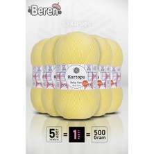 Kartopu Baby One - Ekru K331 - Açık Sarı - 5'li Paket - 100GR/250M - Bebek Ipi - Anti Pilling Tüylenmez Ip