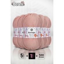 Kartopu Baby One - Ekru K258 - Koyu Pudra - 5'li Paket - 100GR/250M - Bebek Ipi - Anti Pilling Tüylenmez Ip