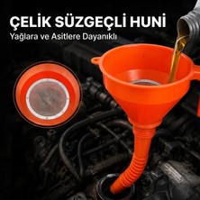 İlkyaz Fashion Çelik Süzgeçli Huni - Spiralli ve Sabit Borulu - 2.2 Litre Kapasite