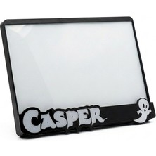 B & E CUSTOMS LAZER Parlak Pleksi Kişiye Özel Casper Motor Plakalık