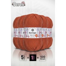 Kartopu Baby One - Ekru K1210 - Tarçın - 5'li Paket - 100GR/250M - Bebek Ipi - Anti Pilling Tüylenmez Ip