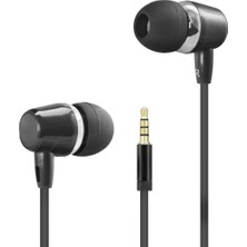 İlkyaz Fashion Kablolu Kulak Içi Mikrofonlu Kulaklık 3.5 mm Pc Telefon Uyumlu Siyah DHE7000BK