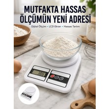 İlkyaz Fashion 10 kg Kapasiteli LCD Ekranlı Dijital Mutfak Tartıs Yeni Nesil