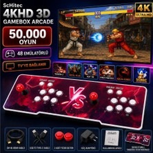 Schitec 4khd 3D Gamebox Arcade 48 Emülatörlü Oyun Konsolu Pandora Atari Makinası 50000 Oyunlu Tv Baglanan Habl1