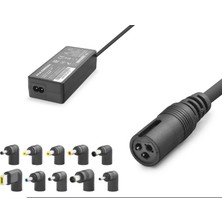 İlkyaz Fashion 15-24V 90W Universal Laptop Adaptörü - 10 Farklı Uç - Tüm Markalarla Uyumlu - Siyah HD8887