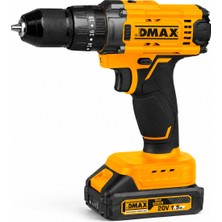 Dmax DMX3000 20V Akülü Darbeli Matkap Vidalama 35 Nm Çift Akülü Çantalı