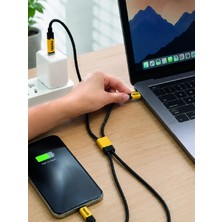 İlkyaz Fashion 3'ü 1 Arada USB Şarj Kablosu 240W Hızlı Şarj ve Veri Aktarım Kablosu