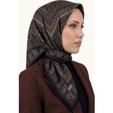 Hadiora Kadın Siyah Etnik Desenli Dikişli Yazma
