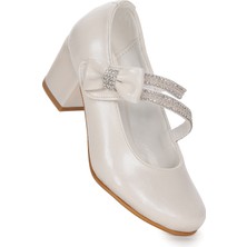 Kiko Kids Aisha Cilt Günlük Kız Çocuk 4 Cm Topuklu Abiye Ayakkabı