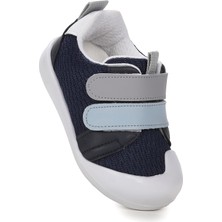 Kiko Kids Textile İlk Adım Cırtlı Erkek Bebek Spor Ayakkabı