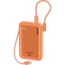 Azurtech FP47 10.000MAH Powerbank 20W Hızlı Şarj – LCD Göstergeli – Usb-C + Lightning Kablolu