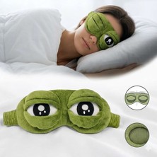 Frogband Rahat Peluş Kurbağa Uyku Göz Bandı Yeşil
