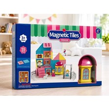 Scntoys Manyetik Yapı Blokları Çocuklar Için Renkli 3 Boyutlu 55 Parça Manyetik Karo Oyun Seti Prenses Model