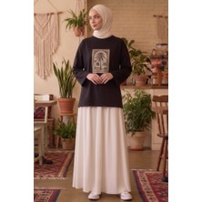 İlkimay.com Baskılı Tunik 1739 - Siyah