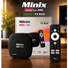 Çanaksız Tüm Kanallar Next Minix Mediabox Pro Android 14 Tv Box Stick