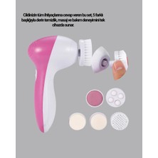 Elif Asya Ceyiz Tekstil 5 Başlıklı Yüz Masaj Aleti – Cilt Temizleme, Peeling, Siyah Nokta ve Gözenek Bakımı