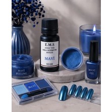 E.M.S Sedef Toz Mika Kozmetik Boyası 10 gr Mavi - Oje/ruj/peeling/maskara/krem/göz Farı/tırnak/MUM  Boyası.