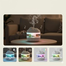 AyrStore Buğz 7 Renk Rgb Işıklı Yağmur Damlası Şeklinde Aromaterapi Hava Nemlendirici ve Difüzör