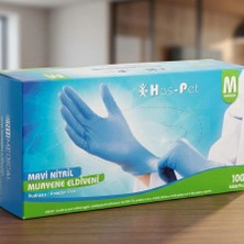 Has-Pet Nitril Eldiven Medium Mavi