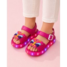 Blue Skyy Kız Çocuk Pembe Kelebek Figürlü Çocuk Sandalet