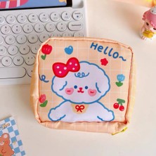 SYN Kawaii Ayıcık Desenli Hijyenik Ped Çantası | Organizeri | Makyaj & Kozmetik Saklama Çantası | Fermuarlı Mini Düzenleyici