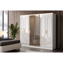 Doressa Sone White 6 Kapılı Gardırop